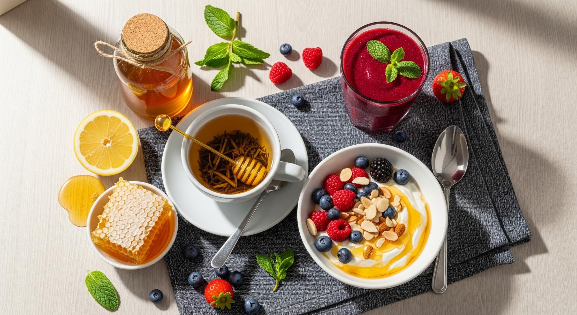 3. ใช้น้ำผึ้งทดแทนน้ำตาลในเครื่องดื่มและอาหาร