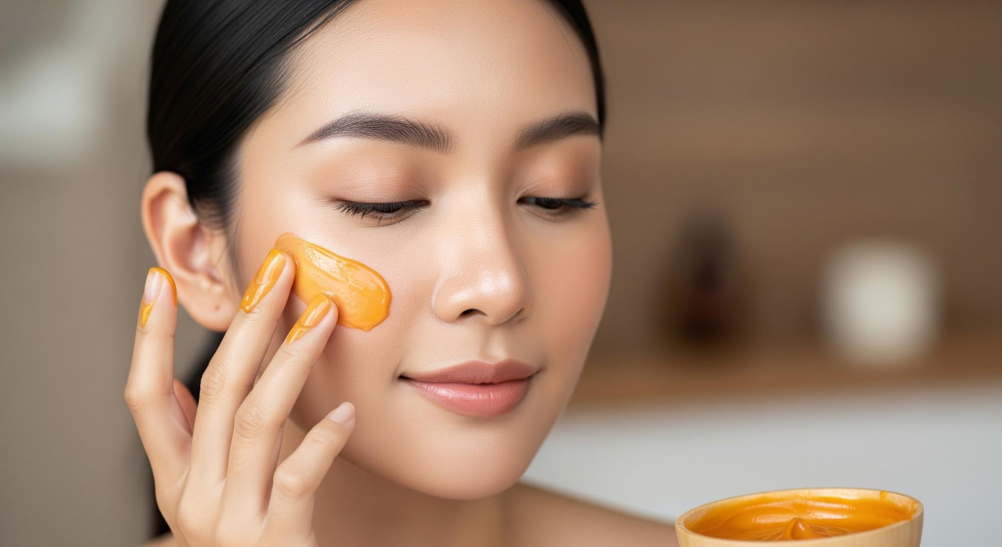 สูตรที่ 6 มาส์กพอกหน้าฟักทองน้ำผึ้ง ผิวกระจ่างใส