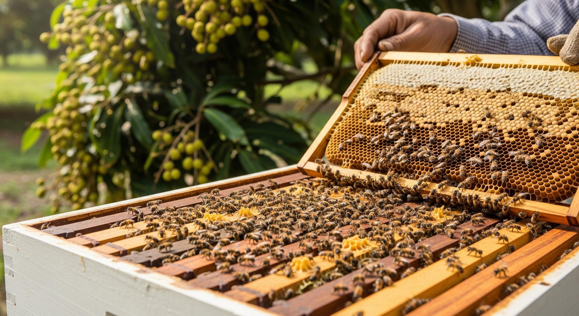 2. ผึ้งโพรง (Apis cerana) – ผึ้งเลี้ยงยอดนิยม
